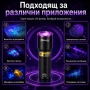 Професионален мощен ръчен ув фенер 365nm UV за камъни фалшиви пари печати акумулаторен USB zoom, снимка 2