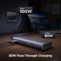 Нов UGREEN Revodok USB-C Хъб 9в1 Два Монитора 4K 60Hz SD TF PD 100W Четец SD TF Карти Докинг Станция, снимка 5