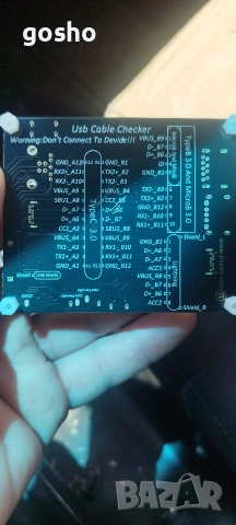 Мултифункционален USB тестер за кабели Treedix с LED, USB-C, Type-A, Type-B, снимка 3 - Друга електроника - 54651118