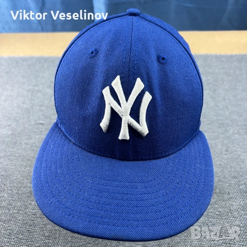 Vintage New Era New York Yankees Fitted Cap 7 1/4 Шапка С Козирка MLB Синя