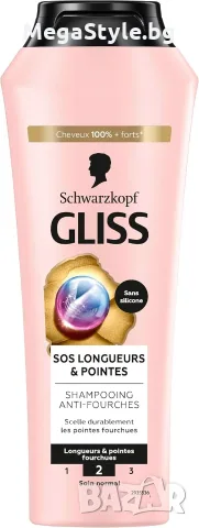 Gliss, Schwarzkopf, SOS шампоан за дължина и краища, запечатва цъфтящите краища 