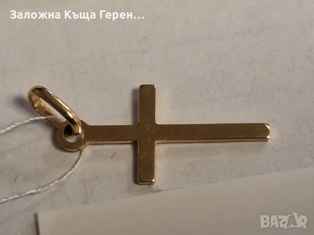 Златна висулка Кръст 0,60гр., снимка 3 - Колиета, медальони, синджири - 55525786