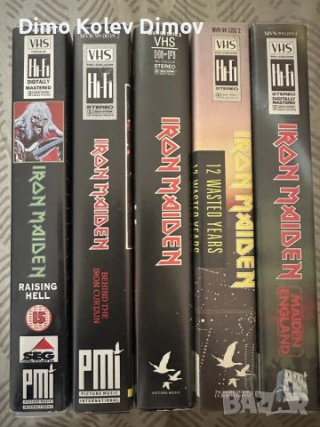 IRON MAIDEN VHS Видео Касети Оригинали Колекция HiFi Stereo, снимка 2 - Други музикални жанрове - 55243894