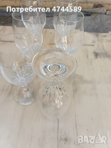 6 кристални чаши, снимка 4 - Чаши - 54091529