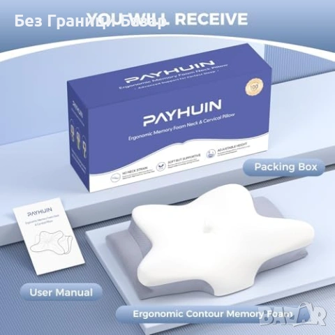 Нова Ергономична възглавница за врат с мемори пяна и дишащ калъф за сън спане, снимка 9 - Възглавници - 54151034