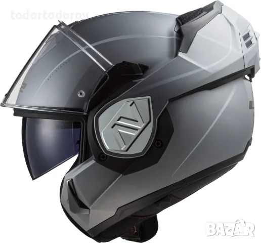 Отваряема мото каска LS2 FF906 ADVANT 360 TITANIUM MATT, вградени очила ,2XL,NEW 229 €, снимка 4 - Аксесоари и консумативи - 55658565