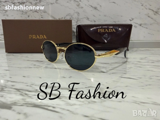 Prada овални,метална рамка с лого, снимка 8 - Слънчеви и диоптрични очила - 54336303