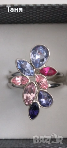 Пръстен Сваровски, снимка 2 - Пръстени - 54272042