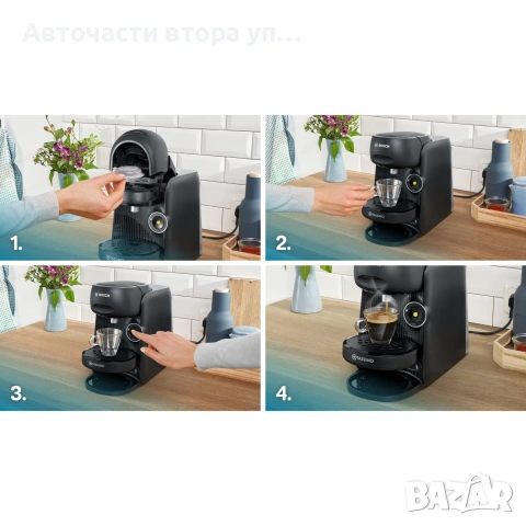 Еспресо машина Bosch Tassimo Finesse TAS16B2, снимка 5 - Кафемашини - 54553569
