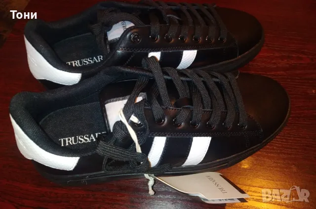 TRUSSARDI ITALY Оригинал Нови Дамски Маратонки от Естествена Кожа с Етикет 41 , снимка 6 - Маратонки - 55495970