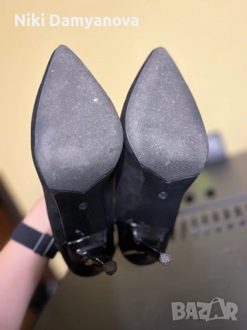 Черни токчета - 40 номер, снимка 4 - Дамски обувки на ток - 53953442