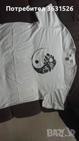 Памучна тениска 4xl къс ръкав Ин Ян, снимка 2 - Тениски - 54145998