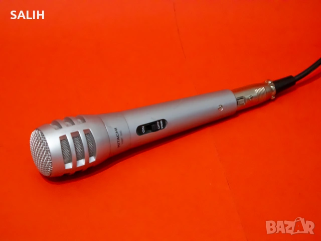 HITACHI HMP 505 Динамичен микрофон с XLR връзка за караоке, вокали и аудио запис, снимка 5 - Микрофони - 55245443