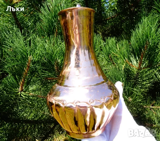 Арабска медна кана 3 л.,чиста червена мед. , снимка 9 - Антикварни и старинни предмети - 55630766