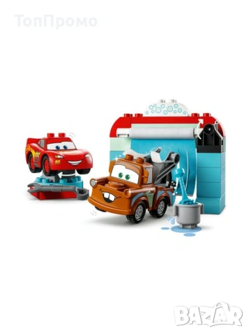 LEGO DUPLO Disney 10996 - Забавления на автомивката със Светкавицата Маккуин и Матю