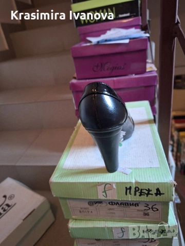 нови обувки естествена кожа и лак , снимка 4 - Дамски елегантни обувки - 54209236