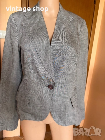 Дамско сако( лен и памук) Max Mara, размер IT 44(L), снимка 2 - Сака - 54670357
