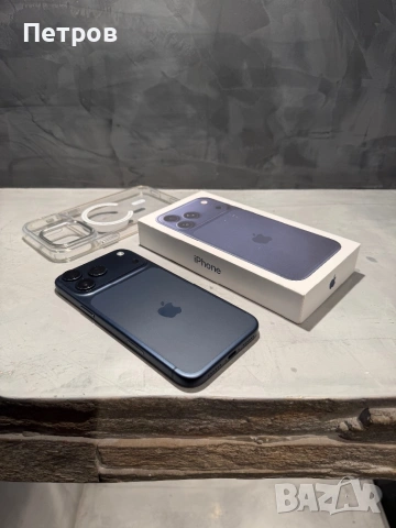 КАТО ЧИСТО НОВ Iphone 17 Pro Max Blue + калъф, снимка 4 - Apple iPhone - 54896070