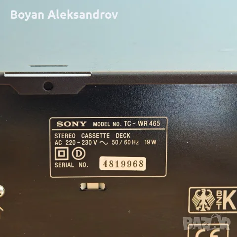 Двоен автореверсен касетен дек Sony TC-WR465 – Напълно обслужен и профилактиран, снимка 12 - Декове - 55594235