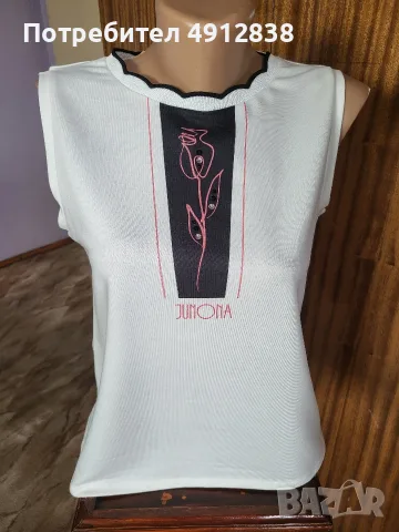 Топ Юнона с роза и камъчета 
