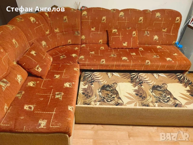 Ъглов холски диван, снимка 6 - Дивани и мека мебел - 54843649
