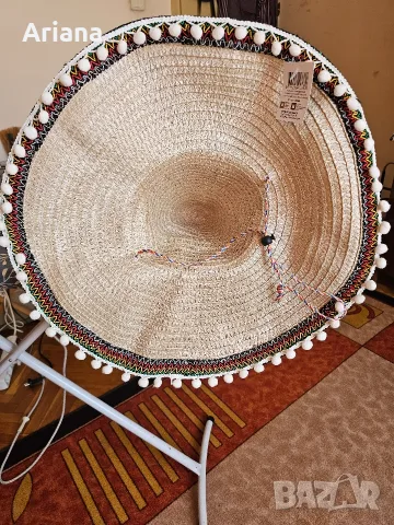 Нова сламена шапка " Sombrero", снимка 2 - Шапки - 55499631