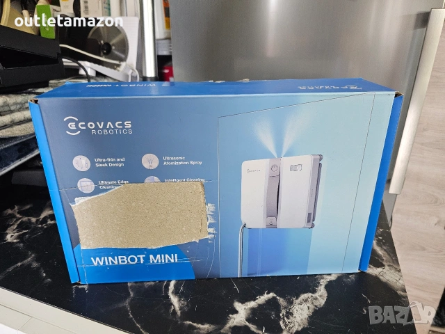 Робот за миене на прозорци Ecovacs Winbot Mini, снимка 8 - Прахосмукачки - 54573240