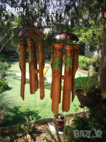 Вятърен звънец от дърво и бамбук Кокос , снимка 11 - Декорация за дома - 36766670