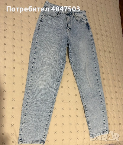 Светло сини дънки mom fit 