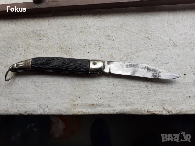 Старо немско джобно ножче, нож Okapi с бакелитени чирени, снимка 3 - Антикварни и старинни предмети - 54238839