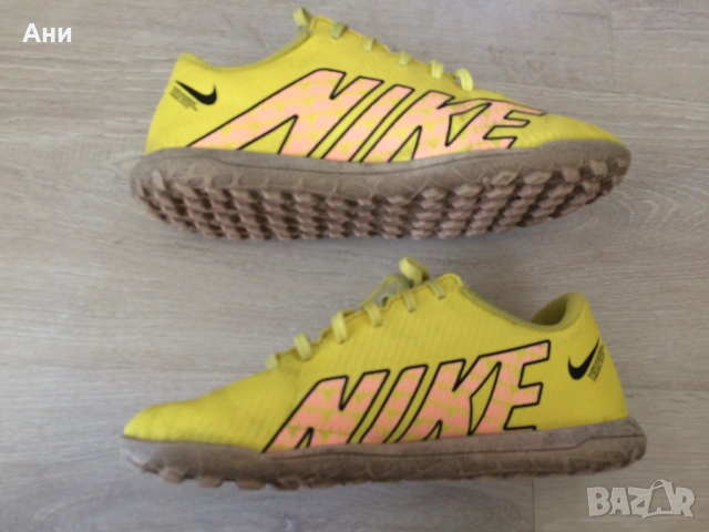 Жълти кожени маратонки NIKE., снимка 4 - Детски маратонки - 54309231