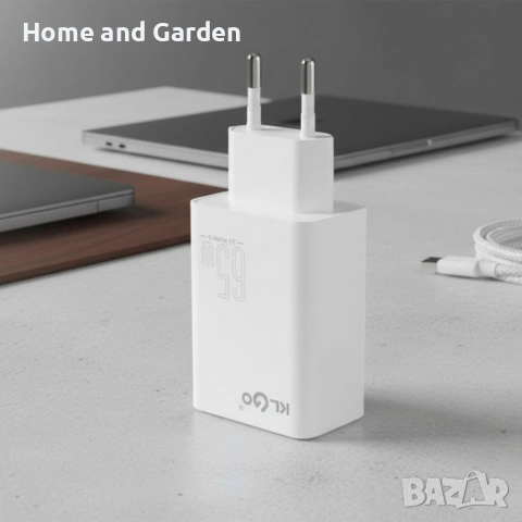 Адаптер - Зарядно устройство KL GO PD71 65W, бързо зареждане, 5 порта, снимка 3 - Друга електроника - 54028169