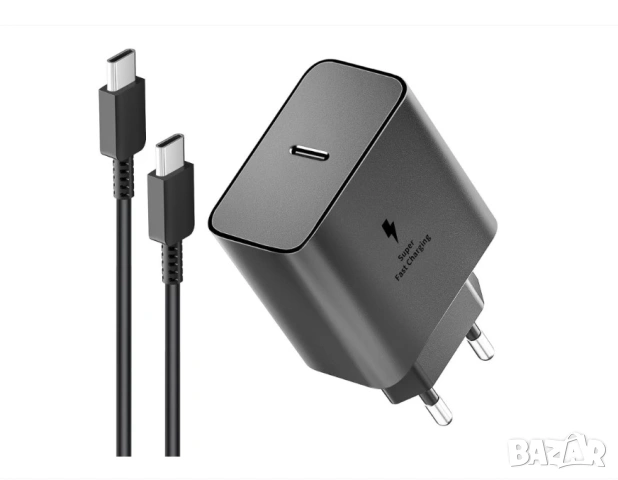 Зарядно Super Fast Charging 45W (черно) за Samsung + кабел tape-C