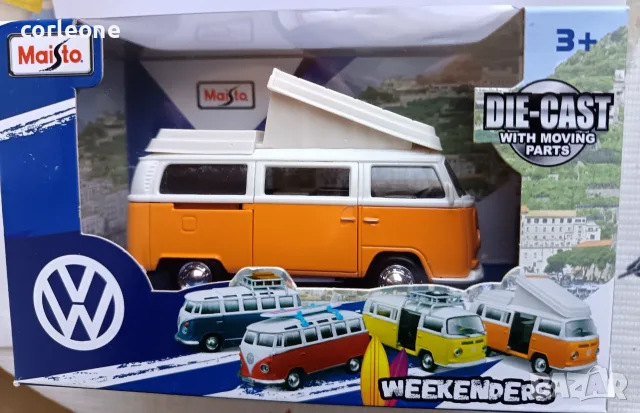 Volkswagen T2 Panel Camping VW - мащаб 1:43 на Maisto модела е нов в кутия