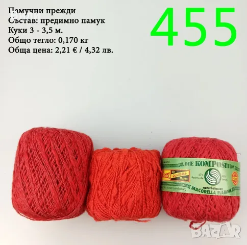 Евтини прежди в малки количества - нови и остатъци , снимка 11 - Други - 52042623