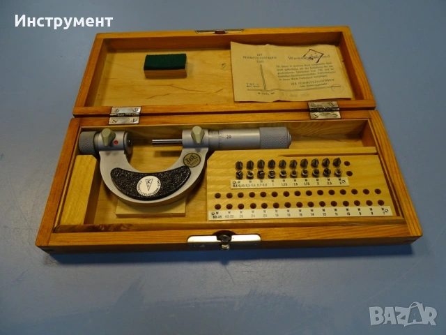 Резбомерен микрометър DDR Suhl Thread Мicrometer 0-25mm