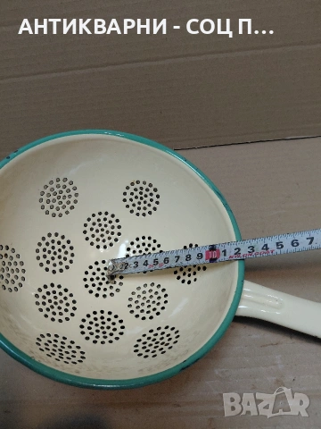 Соц Стар Емалиран Гевгир. НОМЕР 568., снимка 8 - Антикварни и старинни предмети - 54306421