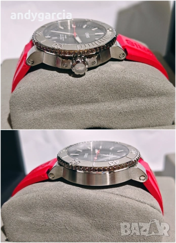 Oris Aquis Date Relief Мъжки часовник 43мм automatic diving 733 7730 4153 с кутия книжки като нов, снимка 11 - Мъжки - 54778173
