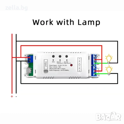 WiFi реле модул с 2 канала 5V-24V Tuya Smart Life | Гласов контрол Alexa, Google Home 10313, снимка 4 - Нумизматика и бонистика - 54663394