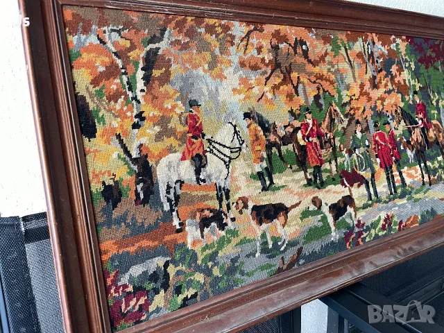 Гоблен Картинка Fox Hunt Картина, снимка 4 - Гоблени - 55412254
