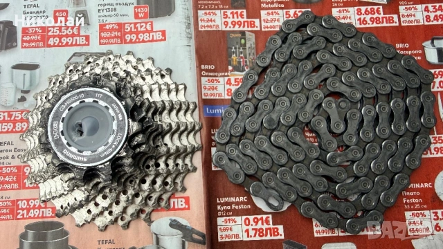 Касета + верига Shimano 10 speed (скорости)