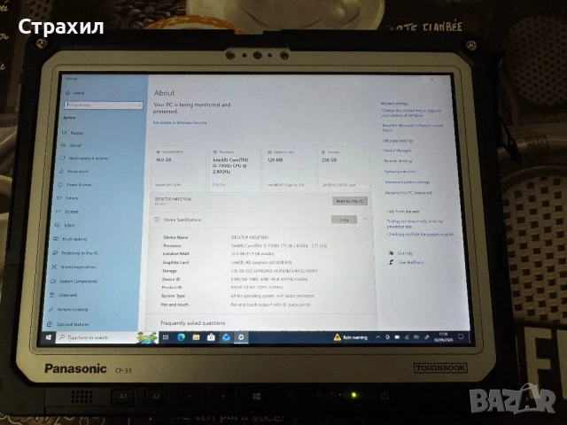 Panasonic Toughbook cf-33 таблет, снимка 3 - Таблети - 54755915