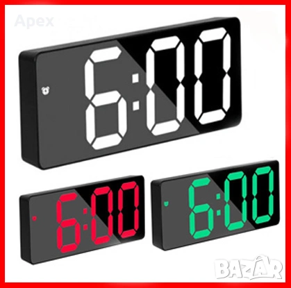 Светещ LED часовник на Ток.Дигитален Будилник.Електрически Светещи Часовници.Големи цифри.Будилници, снимка 4 - Други - 54079729