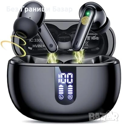 Нови Bluetooth 6.0 слушалки K9 TWS, 100ч батерия, ENC микрофон, спорт