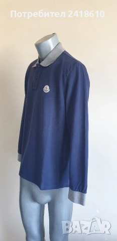 Moncler Pique Cotton Slim Fit Mens Size 2XL ОРИГИНАЛ Мъжка блуза!, снимка 9 - Блузи - 54730577