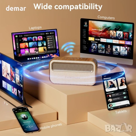 Ретро Bluetooth колонка 45W с USB, AUX и TF карта, снимка 9 - Тонколони - 54891011