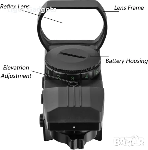 Slenit Red Dot Reflex Sight – рефлексен мерник с червена и зелена точка, снимка 3 - Оборудване и аксесоари за оръжия - 55303445