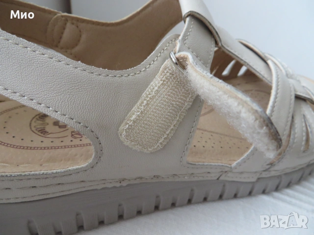 Бежови сандали с омекотена стелка, номер 39, снимка 4 - Сандали - 53962610