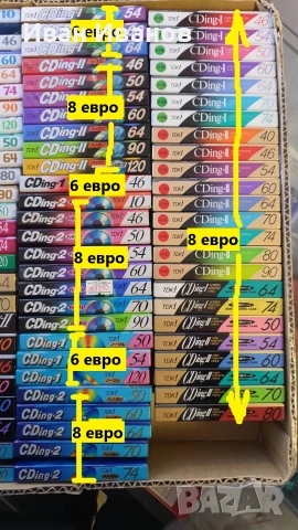 TDK Super CDing и TDK CDing аудио касети made in Japan