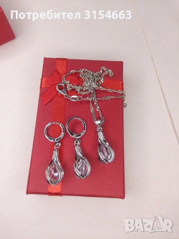 Комплект колие и обици , снимка 9 - Бижутерийни комплекти - 54209311